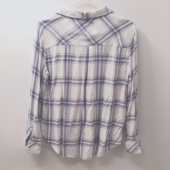 Rails Revolve Hunter white blush patriot plaid button down shirt medium - Picture 3 of 10